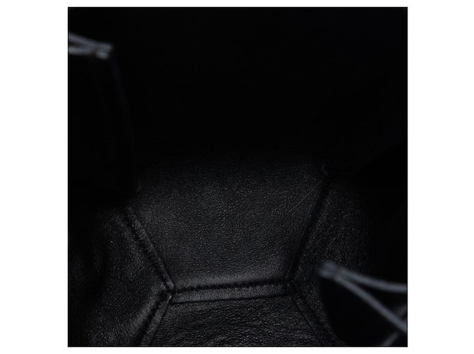Borsa a secchiello bourse Saint Laurent in pelle nera con decorazioni monogramma mini Nero - vista 4