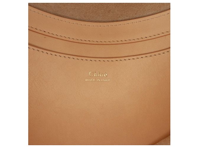 Borsa Hobo Kiss in pelle beige Chloé - vista 5