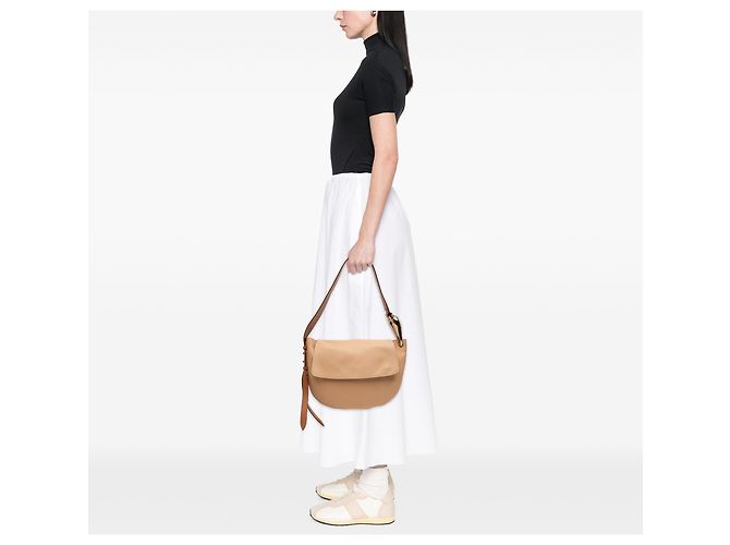 Borsa Hobo Kiss in pelle beige Chloé - vista 6