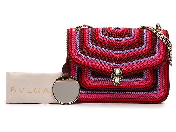 Bulgari Borsa a Spalla Bvlgari Pink Polyester Serpenti Forever Kaleidoscopia Rosa - vista 7