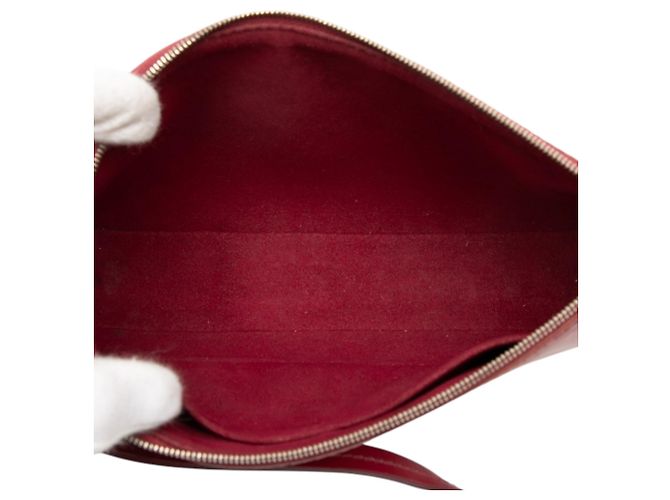 Louis Vuitton Pochette Accessoires in Epi rosso - vista 4