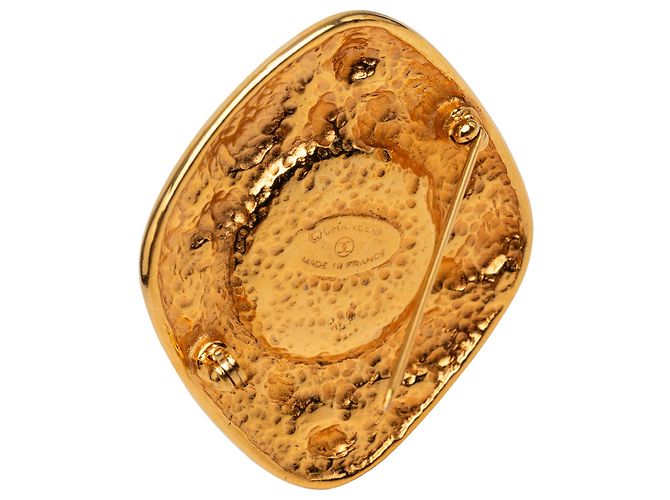 Spilla Chanel Gold Gold Plated Baroque Faux Pearl D'oro - vista 3