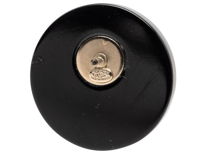 Spilla Chanel Black CC Resin Shield Nero - vista 3