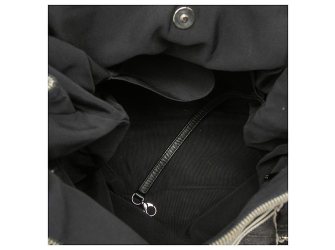 Tote Bonbon em denim acolchoado CC cinza Chanel Marrom Cinza antracite - vista 4