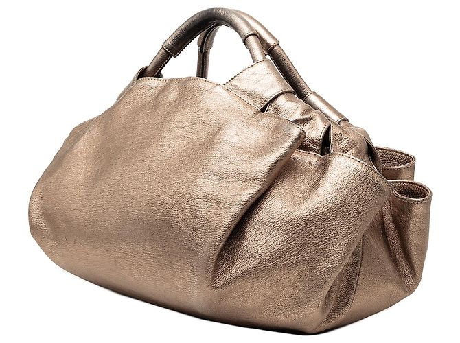 LOEWE Marrone Metallizzato Nappa Anagram Aire Bronzo - vista 2