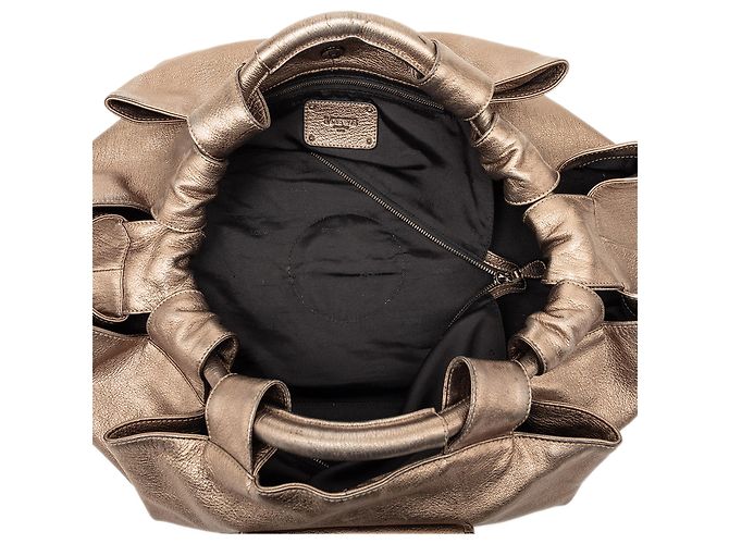 LOEWE Marrone Metallizzato Nappa Anagram Aire Bronzo - vista 4