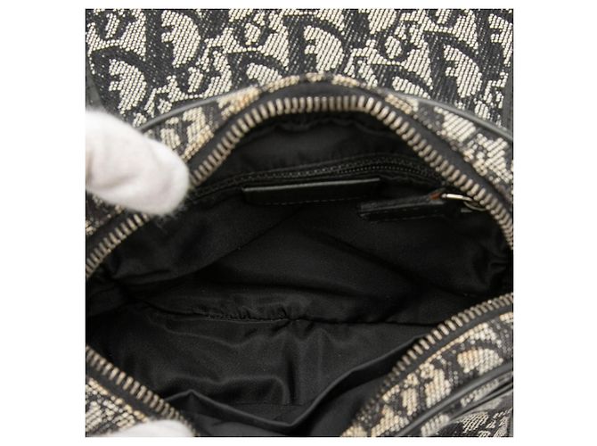 Borsa a tracolla Dior Black Diorissimo Trotter in tela Nero - vista 4