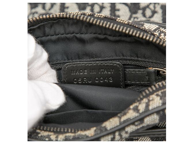 Borsa a tracolla Dior Black Diorissimo Trotter in tela Nero - vista 6