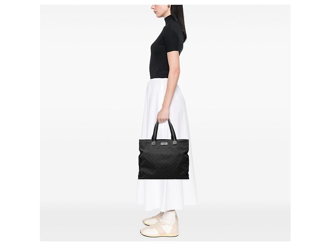 Gucci Black GG Nylon Web Tote Schwarz - Ansicht 7