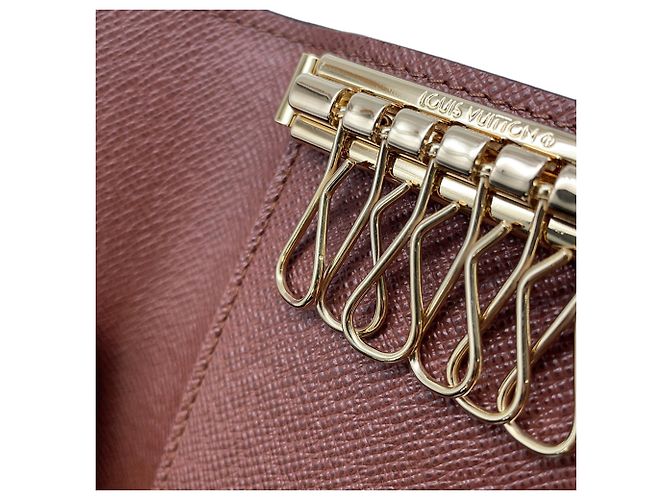 Portachiavi 6 chiavi Louis Vuitton Marrone Monogram - vista 8