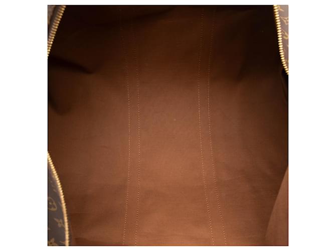 Louis Vuitton Marrone Monogram Keepall 55 - vista 4