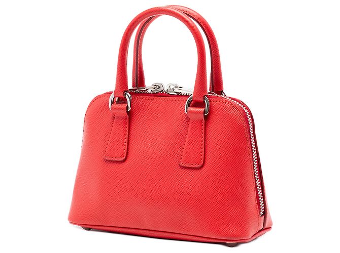 Borsa Prada Red Mini Saffiano Lux Promenade Rosso - vista 2