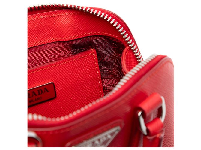 Borsa Prada Red Mini Saffiano Lux Promenade Rosso - vista 6