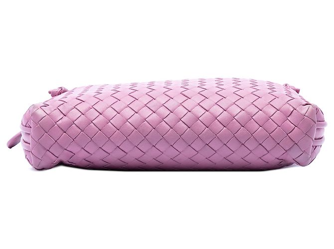 Bottega Veneta Borsa a tracolla Nodini in nappa rosa Intrecciato - vista 3