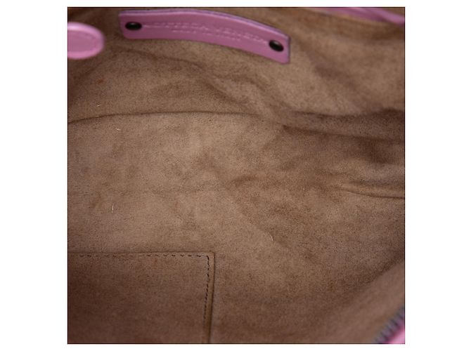 Bottega Veneta Borsa a tracolla Nodini in nappa rosa Intrecciato - vista 4