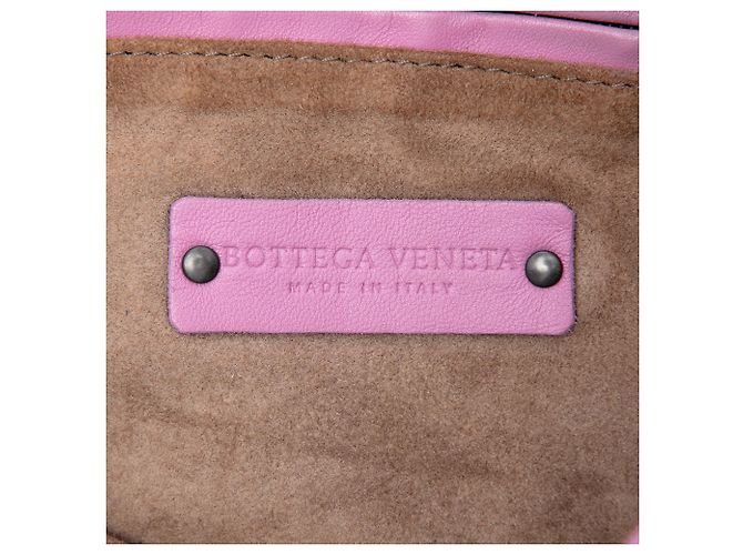 Bottega Veneta Borsa a tracolla Nodini in nappa rosa Intrecciato - vista 5