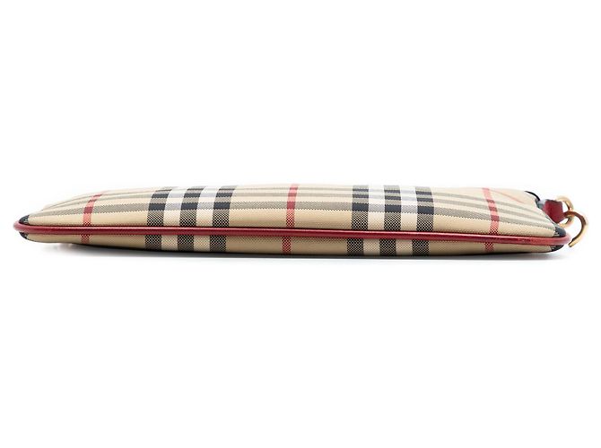 Burberry Beige Haymarket Check Canvas Peyton Crossbody - vista 3