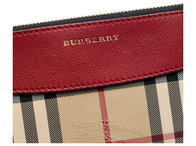 Burberry Beige Haymarket Check Canvas Peyton Crossbody - vista 5
