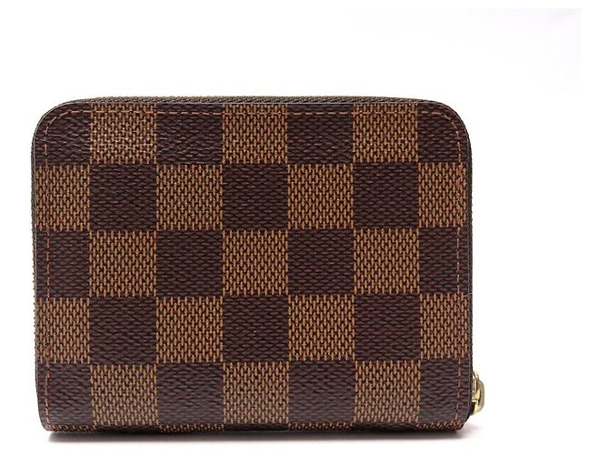 CARTERA LOUIS VUITTON ZIPPY N63070 EN LIENZO DAMIER EBENE Castaño - vista 2