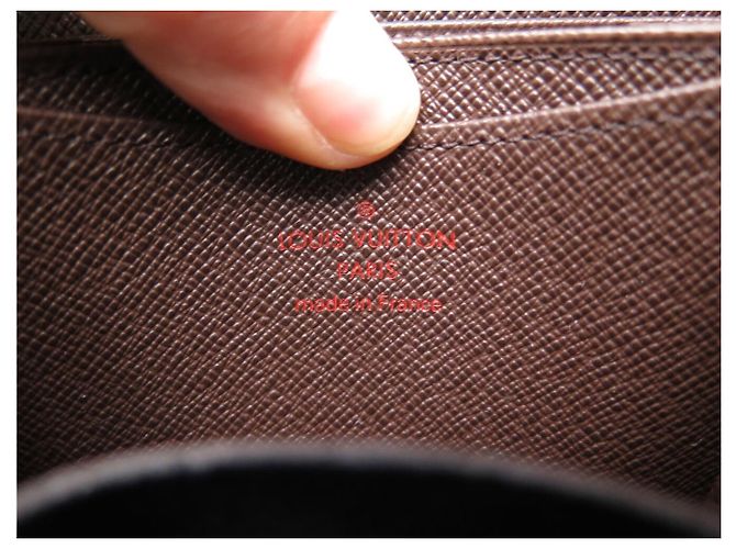 CARTERA LOUIS VUITTON ZIPPY N63070 EN LIENZO DAMIER EBENE Castaño - vista 7