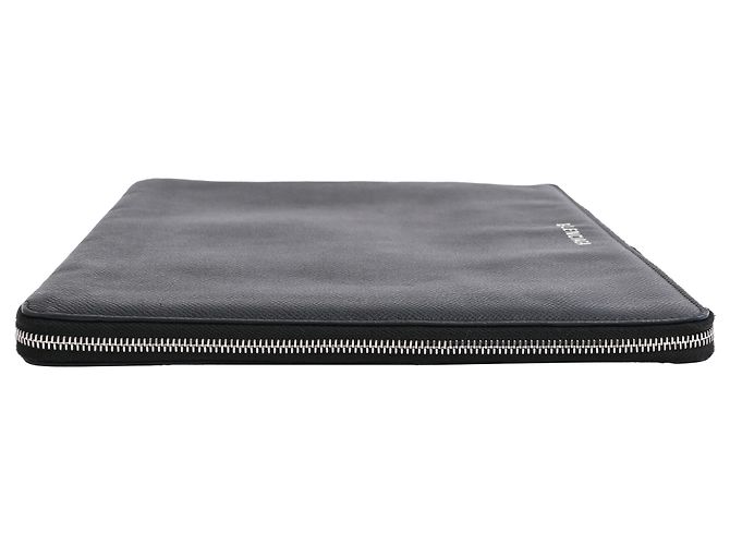 Porte-documents Balenciaga à fermeture éclair en cuir noir Gris - vue 6