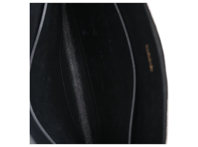Porte-documents Balenciaga à fermeture éclair en cuir noir Gris - vue 7