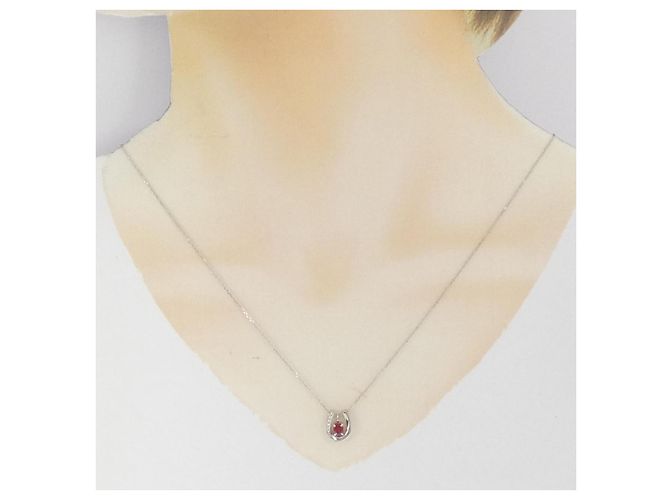 Autre Marque Collana in zaffiro e diamanti Pt900/Pt850 Argento - vista 6