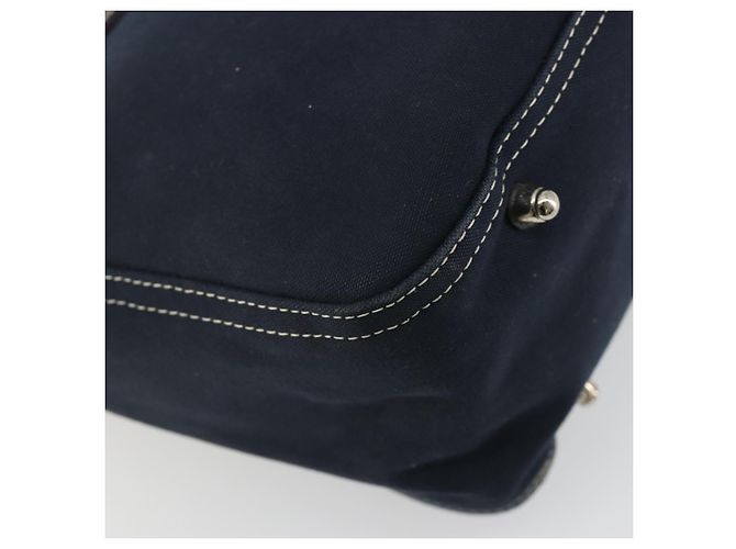 FENDI Handtasche Canvas Navy Silver Auth ka4476A Silber Marineblau - Ansicht 16
