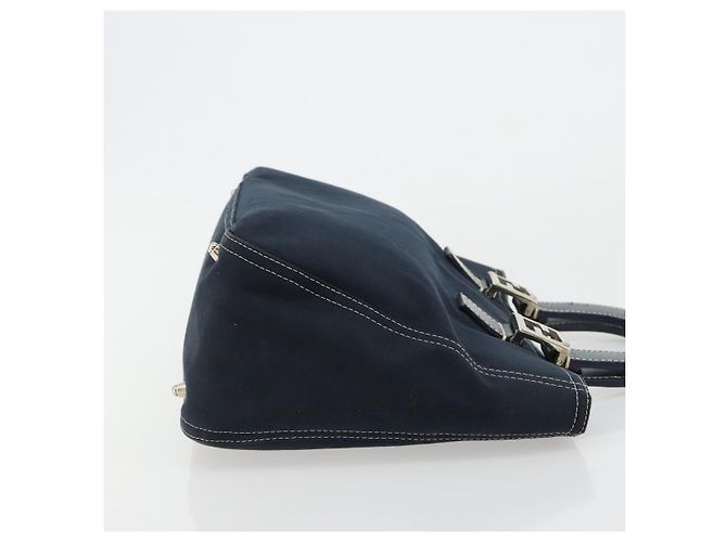 FENDI Handtasche Canvas Navy Silver Auth ka4476A Silber Marineblau - Ansicht 3