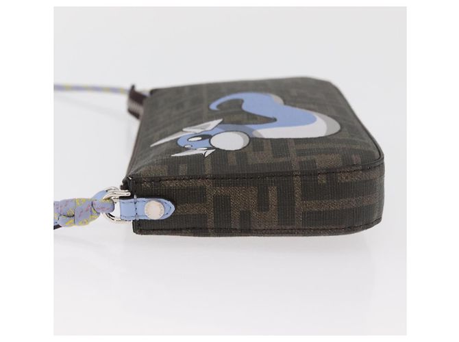 Zucca FENDI FENDI x FRGMT x POKMON Bolsa de Ombro Dratini Marrom Preto Auth 167373SM - vista 4