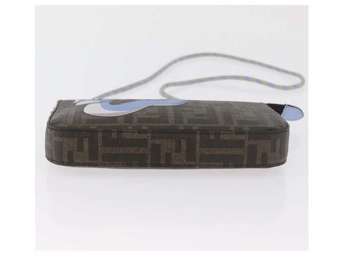 Zucca FENDI FENDI x FRGMT x POKMON Bolsa de Ombro Dratini Marrom Preto Auth 167373SM - vista 5