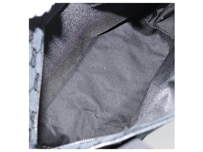 Borsa Tote GUCCI GG Canvas Nera Argento 019 0402 Auth 182358 Nero - vista 11