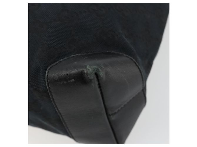 Borsa Tote GUCCI GG Canvas Nera Argento 019 0402 Auth 182358 Nero - vista 15