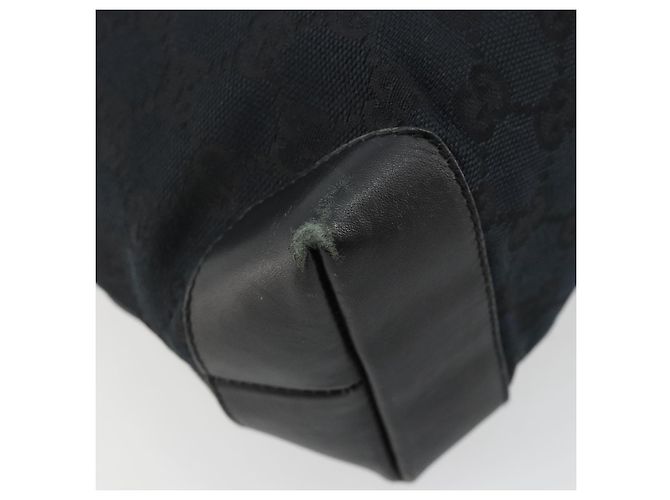 Borsa Tote GUCCI GG Canvas Nera Argento 019 0402 Auth 182358 Nero - vista 16