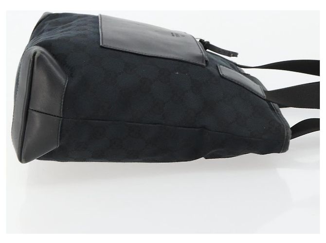Borsa Tote GUCCI GG Canvas Nera Argento 019 0402 Auth 182358 Nero - vista 3
