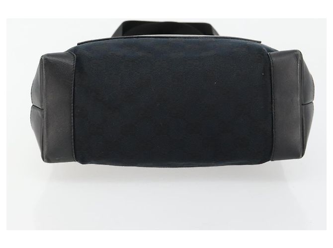 Borsa Tote GUCCI GG Canvas Nera Argento 019 0402 Auth 182358 Nero - vista 5