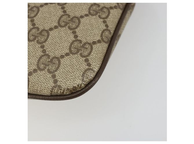Borsa GUCCI GG Supreme Web Sherry Line in PVC Beige Oro 904 02 047 Auth 181772 D'oro - vista 14