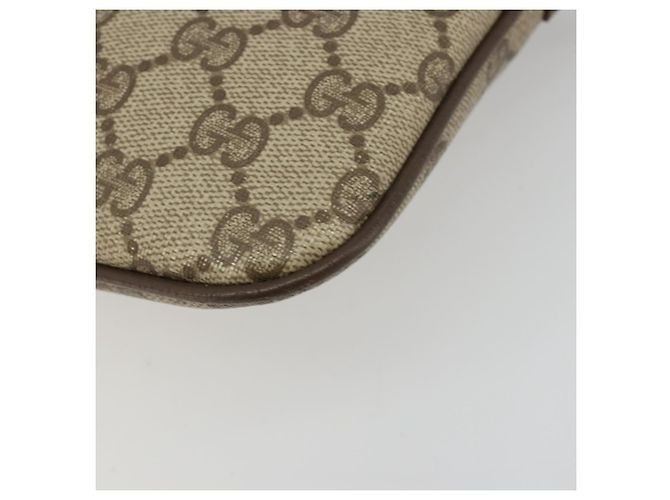 Borsa GUCCI GG Supreme Web Sherry Line in PVC Beige Oro 904 02 047 Auth 181772 D'oro - vista 16