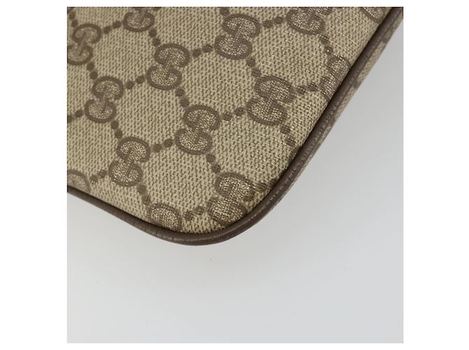 Borsa GUCCI GG Supreme Web Sherry Line in PVC Beige Oro 904 02 047 Auth 181772 D'oro - vista 17