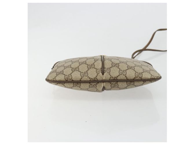 Borsa GUCCI GG Supreme Web Sherry Line in PVC Beige Oro 904 02 047 Auth 181772 D'oro - vista 5