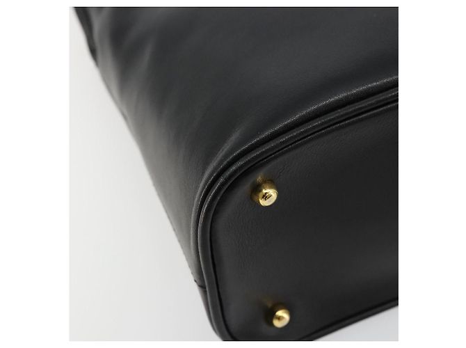 Borsa a Mano GUCCI Bamboo in Pelle Nera e Oro 000 2214 0289 Auth 180221 Nero D'oro - vista 15