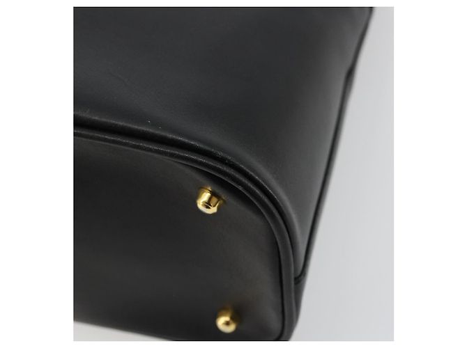 Borsa a Mano GUCCI Bamboo in Pelle Nera e Oro 000 2214 0289 Auth 180221 Nero D'oro - vista 16