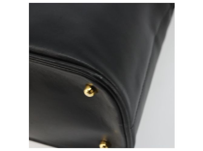 Borsa a Mano GUCCI Bamboo in Pelle Nera e Oro 000 2214 0289 Auth 180221 Nero D'oro - vista 8