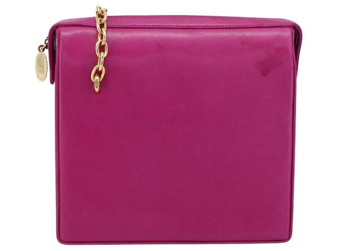 Christian Dior Chain Shoulder Bag Leder Rosa Gold Authentisch 182225A - Ansicht 13
