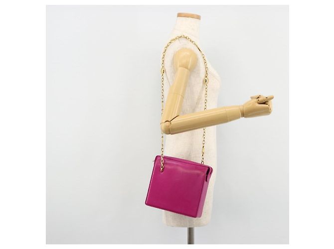 Christian Dior Chain Shoulder Bag Leder Rosa Gold Authentisch 182225A - Ansicht 21