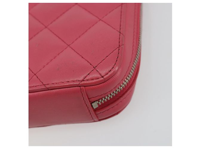 CHANEL Handy-Etui aus Lammleder Rosa Silber CC Authentisch ka4502M Pink - Ansicht 16