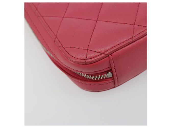 CHANEL Handy-Etui aus Lammleder Rosa Silber CC Authentisch ka4502M Pink - Ansicht 17