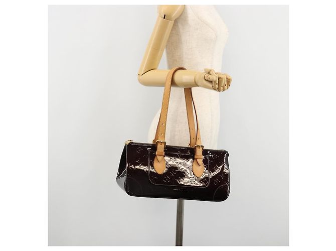 LOUIS VUITTON Monogram Vernis Rosewood Avenue Bag Amarante M93510 Auth 181823V Bordò - vista 25