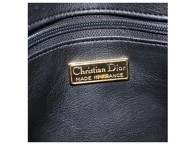 Borsa Christian Dior in pelle 2way nera e oro Autentica 180092 Nero D'oro - vista 19