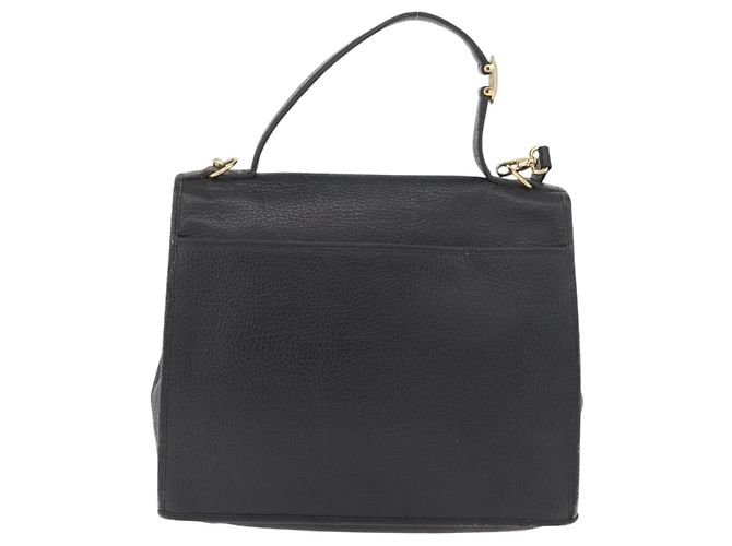 Borsa Christian Dior in pelle 2way nera e oro Autentica 180092 Nero D'oro - vista 2